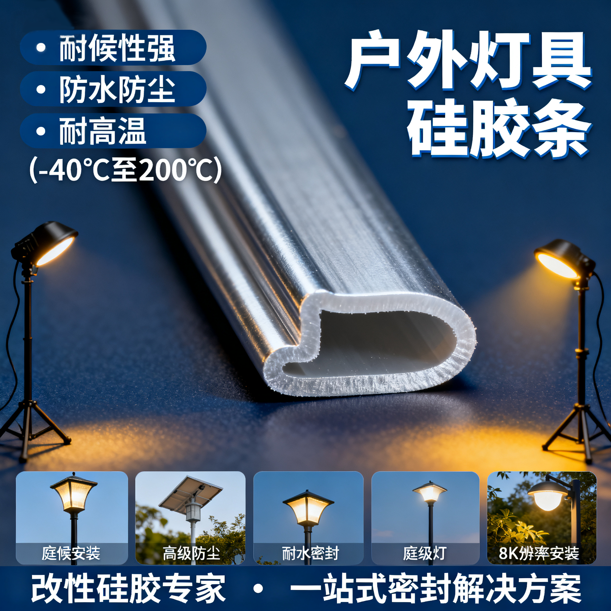 戶外燈具矽膠密封條