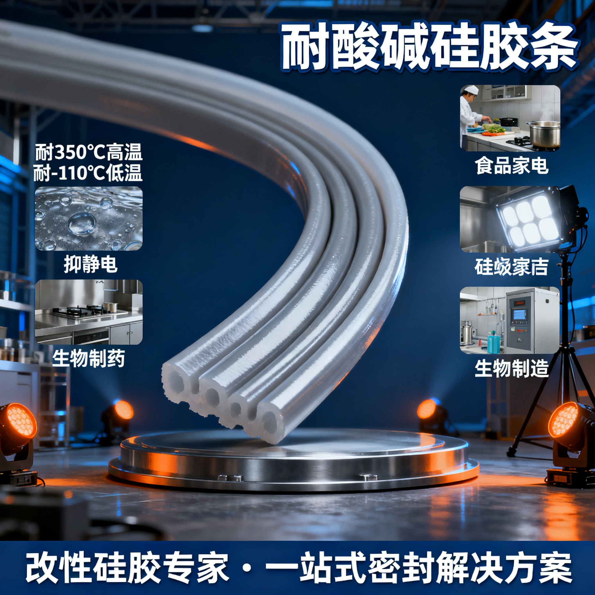 耐酸堿矽膠條